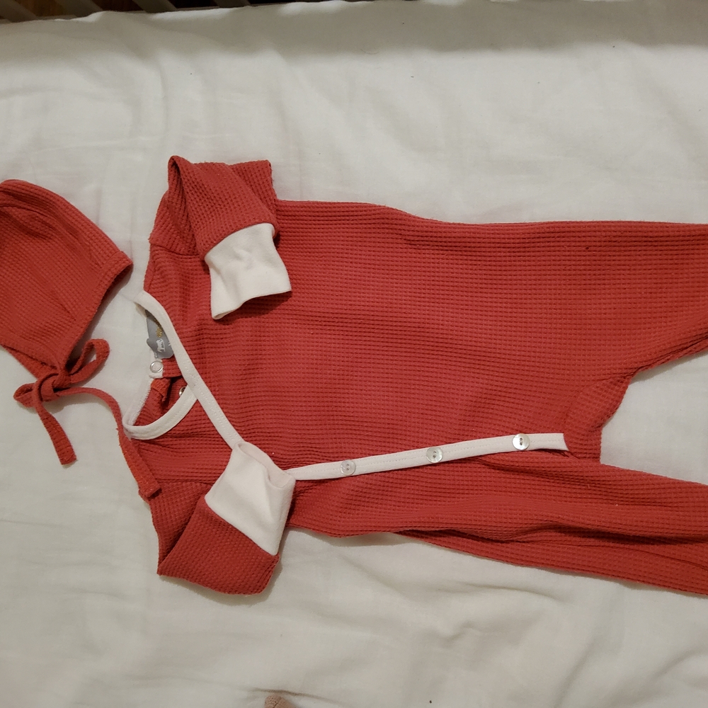 Red Baby Onesie with Hat